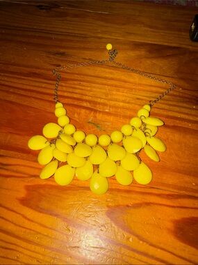 Yellow Statement Bib Necklace - Women Jewelry